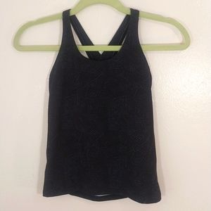 Everyday Yoga XL in Girls Built In Bra Geometric Pattern Green Blue Black